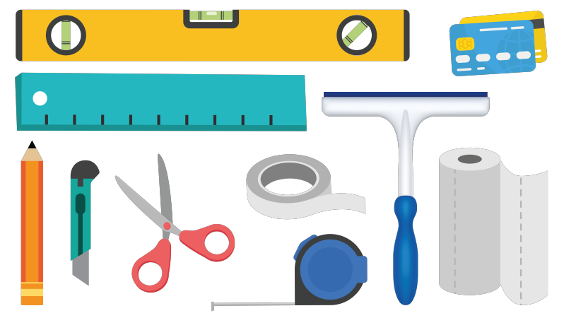 Tools die je nodig hebt bij het aanbrengen van muurstickers