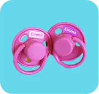 roze speentje met ministicker