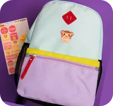 maxisticker op schooltas