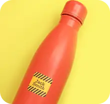 maxisticker op fles