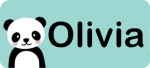 Voorbeeld van Olivia-naamlabel