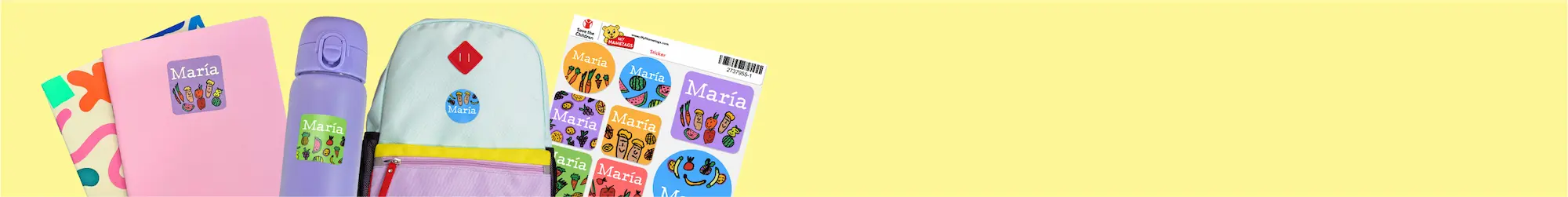 Banner gepersonaliseerde Save the Children maxistickers